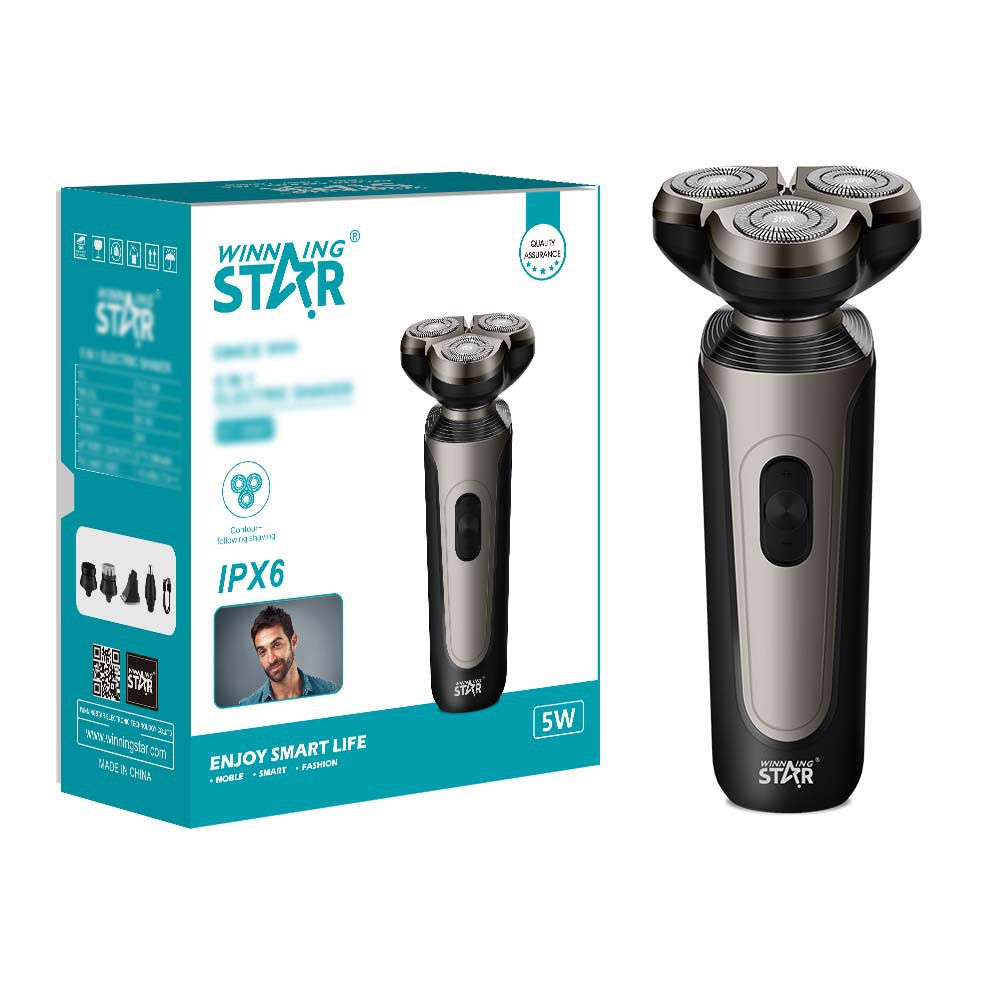 Afeitadora eléctrica cinco en uno multifuncional de afeitar impermeable nariz pelo patillas trimmer portátil recargable barba cuchillo