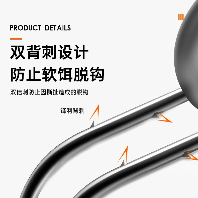 Micro-purpose road root fishing hook double backstab 2.05g-7g lead head hook soft insect egg hook perch mandarin fish tilt mouth fish hook