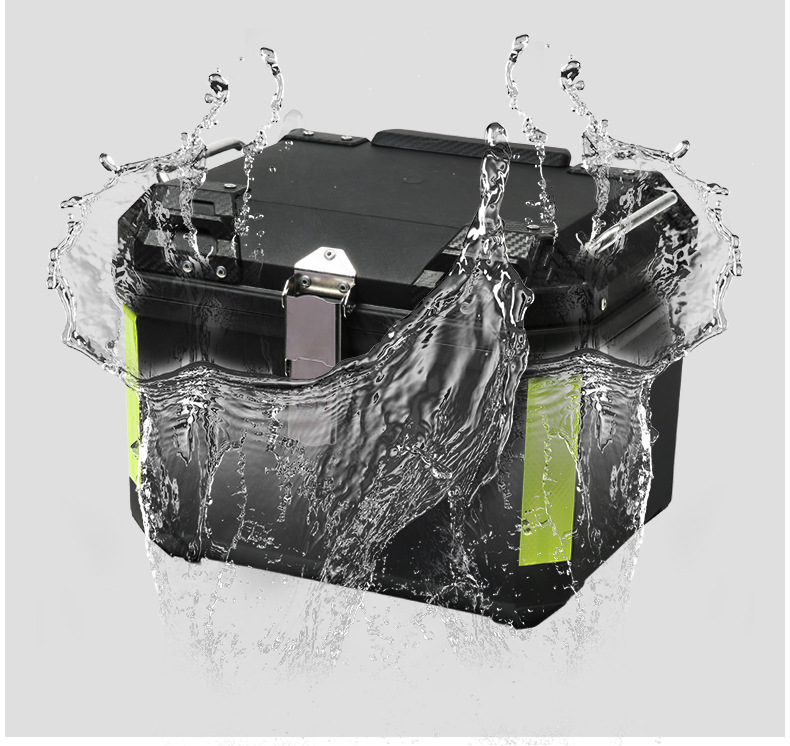 Cross-Border First-Generation 36-Liter Aluminum Handlebar Motorcycle Tail Box Waterproof Universal Electric Vehicle Trunk Waterproof Storage Box