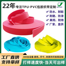 厂家新款防水包胶织带 环保PVC包尼龙织带 宠物牵引绳用包胶织带