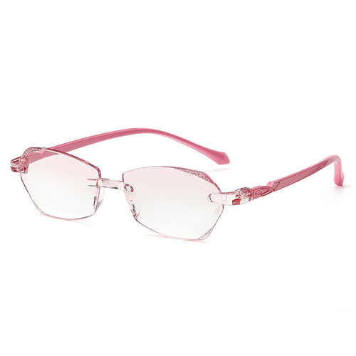Retro Frameless Blue Light Blocking Smart Zoom Stylish Simple Glasses for PC Men and Women Manufacturer Artistic
