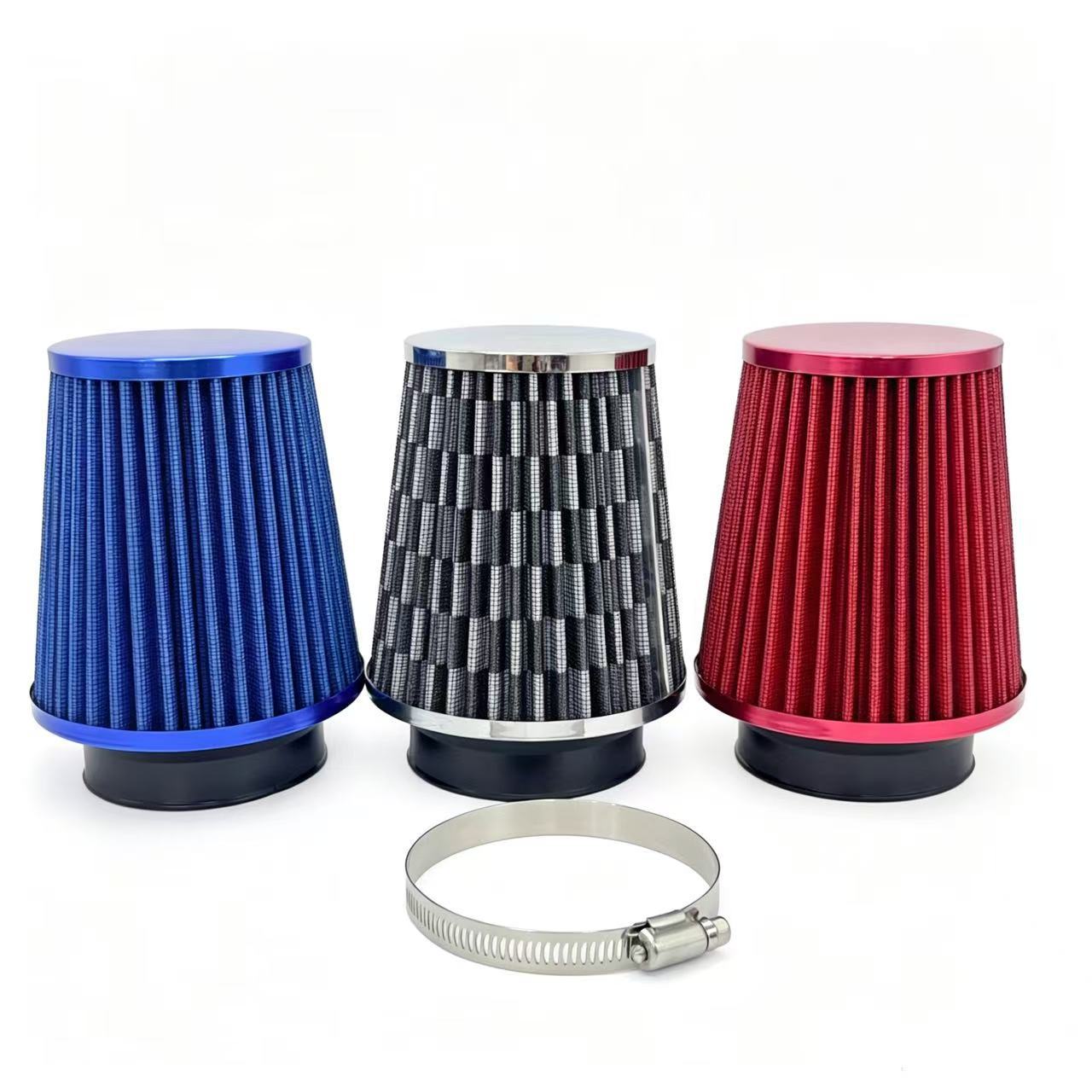 Car modification 76mm high-flow air filter modified mushroom head filter exhaust gas filtration