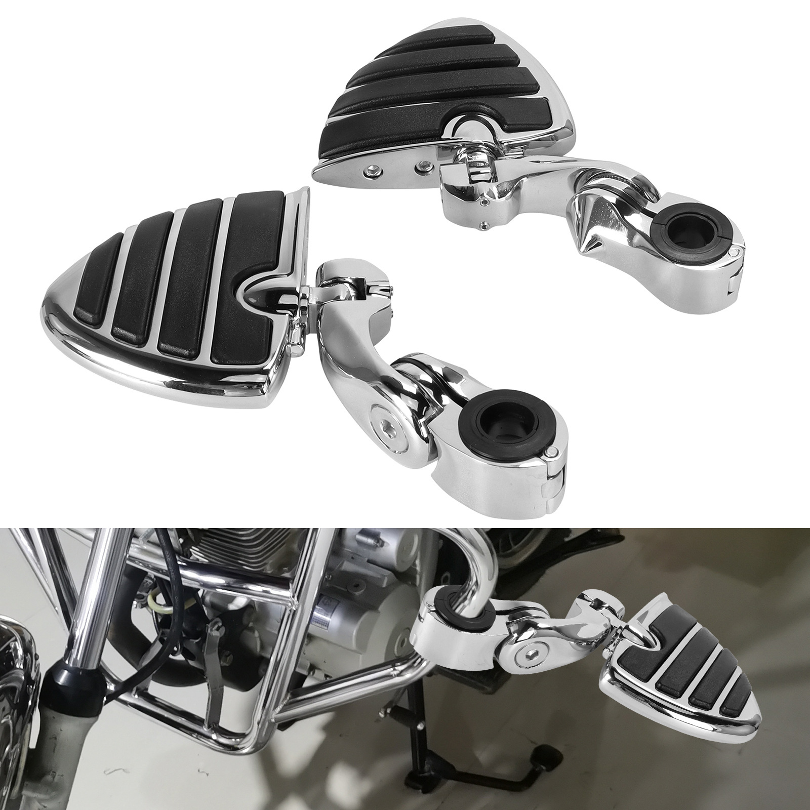 Harley Motorcycle Suitable for Glide Dual-Light Road Cruiser Flagship Model Modified with Guard Bars and Foot Pegs