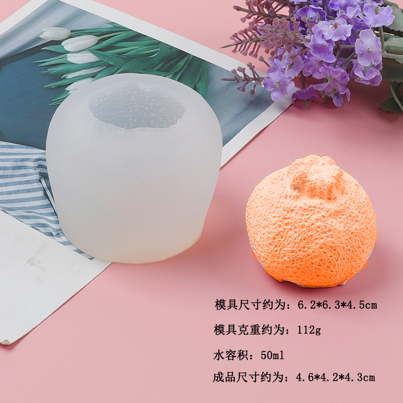 Molde de silicona feo naranja fondant mousse molde de pastel de manzana molde de jabón hecho a mano molde de pastelería molde de vela para hornear