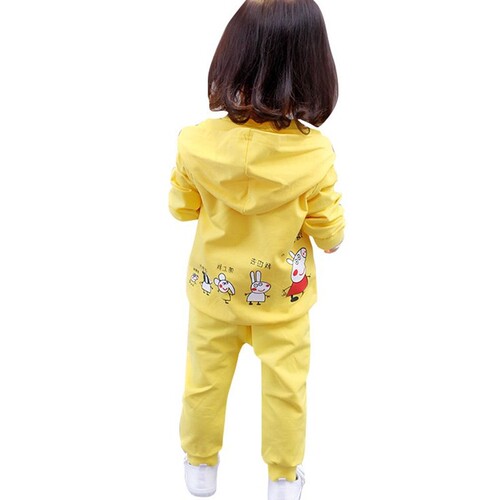 Girls Sports Suit Spring and Autumn  New Children's Autumn Clothes Children's Casual Little Girls Western Style Three-piece Set