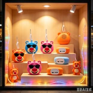 (Cross-border trading), speakers, cartoon silicone keychain, bag, pendant, bluetooth, for beloved, Birthday gift