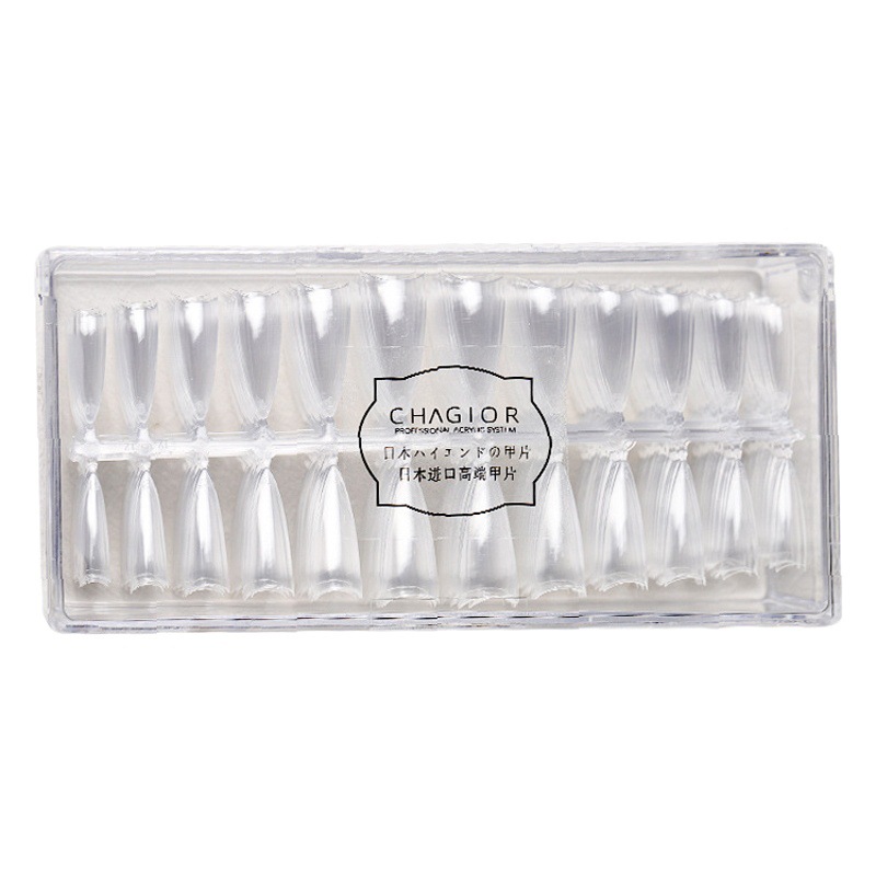 Alta calidad de tallado libre de molienda de la Media Luna Japonesa C Radian semi-stick hoja de uñas ultra-delgada transparente extensión de desgaste para manicura