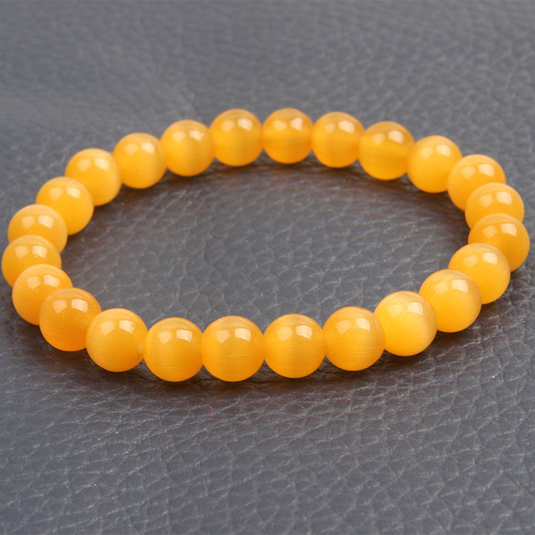 옐로우 캣츠아이 스톤 12mm/약 17개 39g