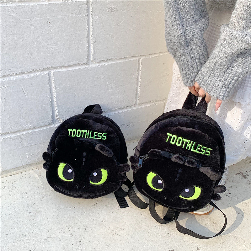 Autumn and Winter New Product How to Train Your Dragon Student Schoolbag Cartoon Toothless Monster Plush Cute Men and Women Plush Backpack
