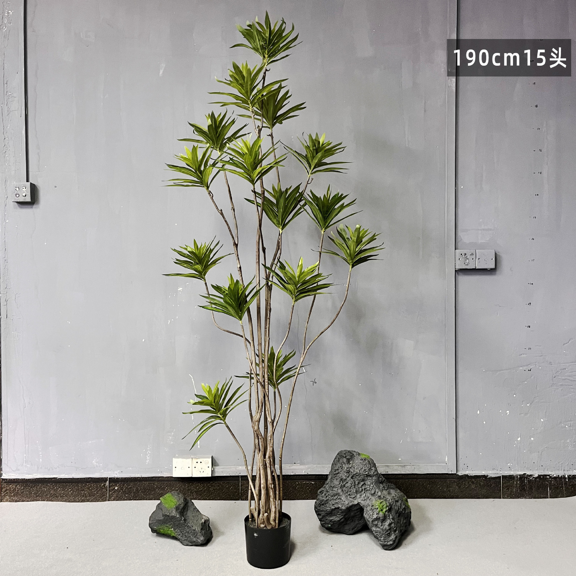 Simulación de plantas verdes lirio bambú en maceta casa sala de estar decoración de gran tamaño planta falsa paisajismo decoración flores simuladas