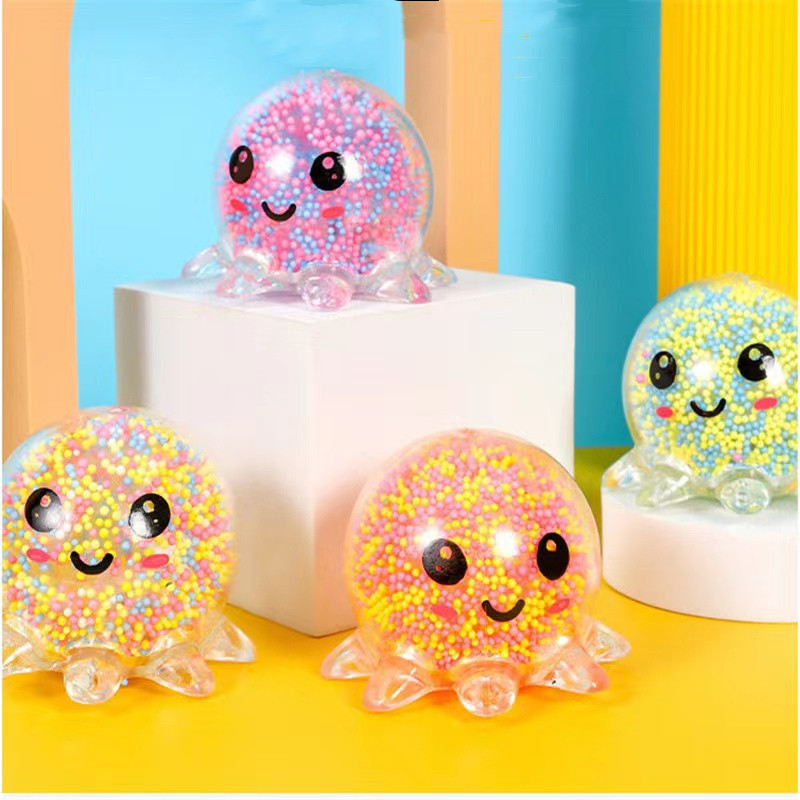 Pulpo emisor de luz pellizco animal fabricante pulpo ventilación descompresión globo de aire TPR juguete al por mayor