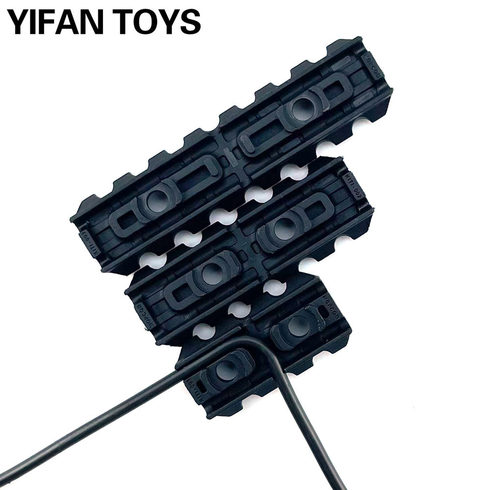 Guía de nylon M 20mm con ranura de cable, caja de baterías de guía de nylon táctica, cable de peinado