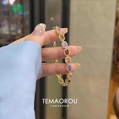 ドーパミンブレスレット、軽い贅沢、ハイエンド、ヨーロッパとアメリカのイン気質、絶妙なハイエンドジュエリー、外国貿易カラージュエリーブレスレット