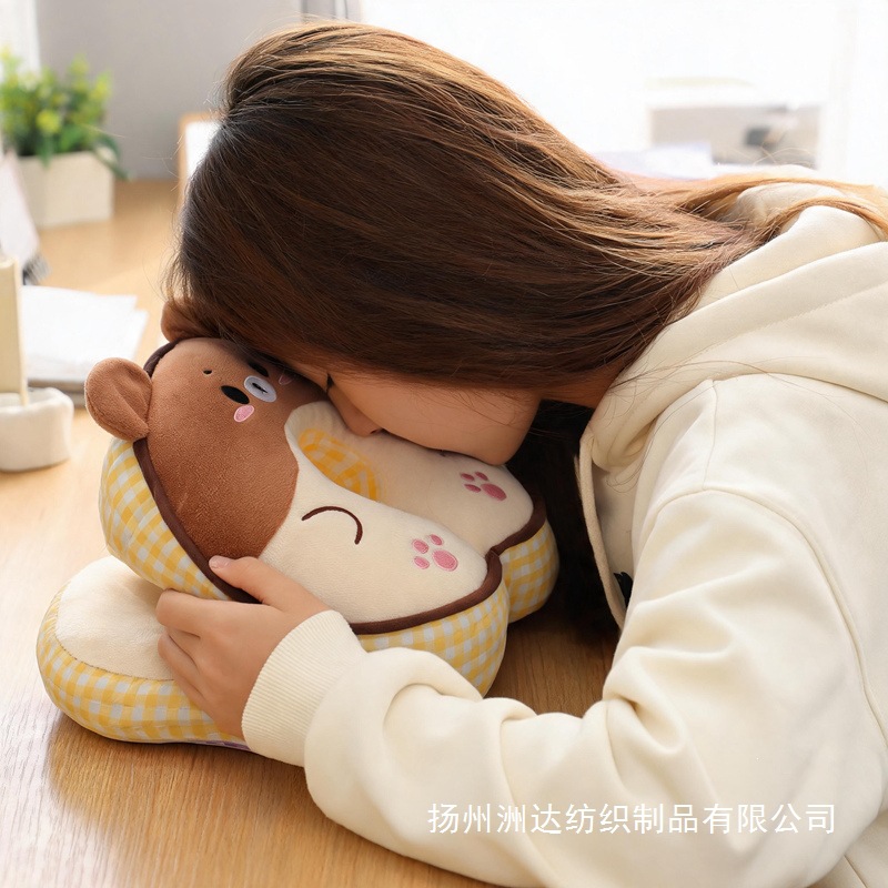 Almohada de Siesta de Oso Animado de Peluche para Oficina