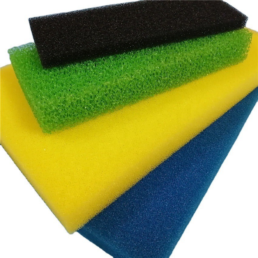 Fábrica de suministro de esponja de filtración bioquímica multicolor forma de malla negra esponja de tratamiento de aguas residuales esponja de filtración