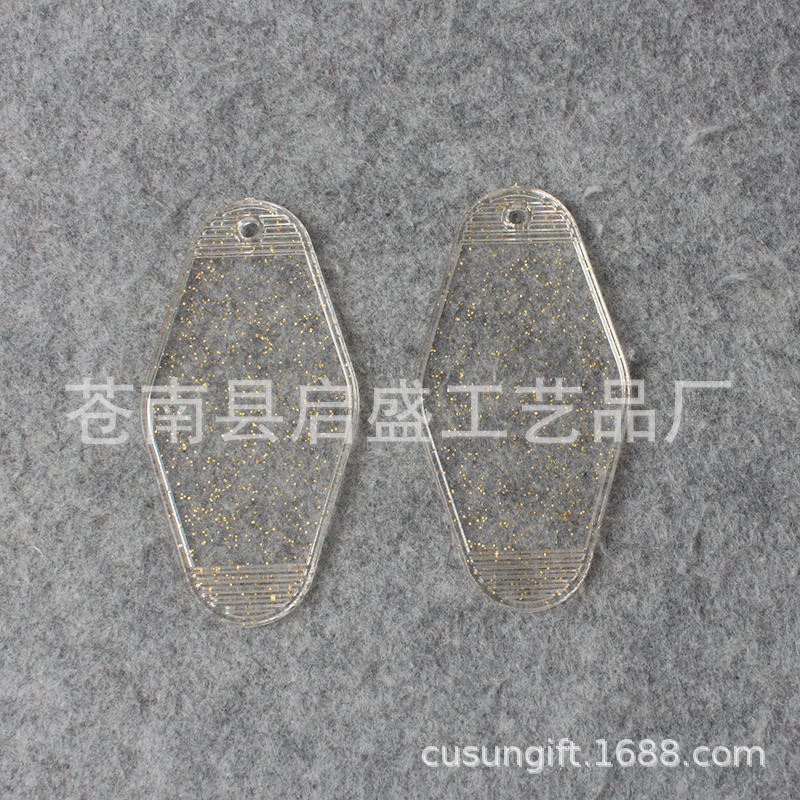 Transparent keychain for hotel for keys