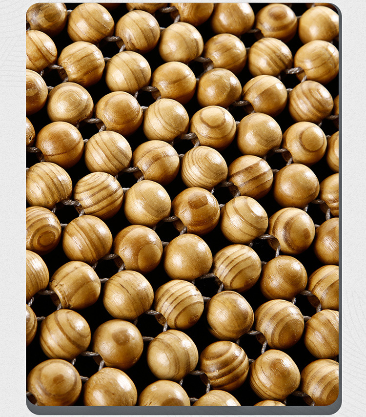 Wooden Bead Cooling Mat, Summer Car Seat Cushion, Single Seat, Main Driver's Seat Cushion, Breathable Summer Car Mat, Universal for Large Trucks
