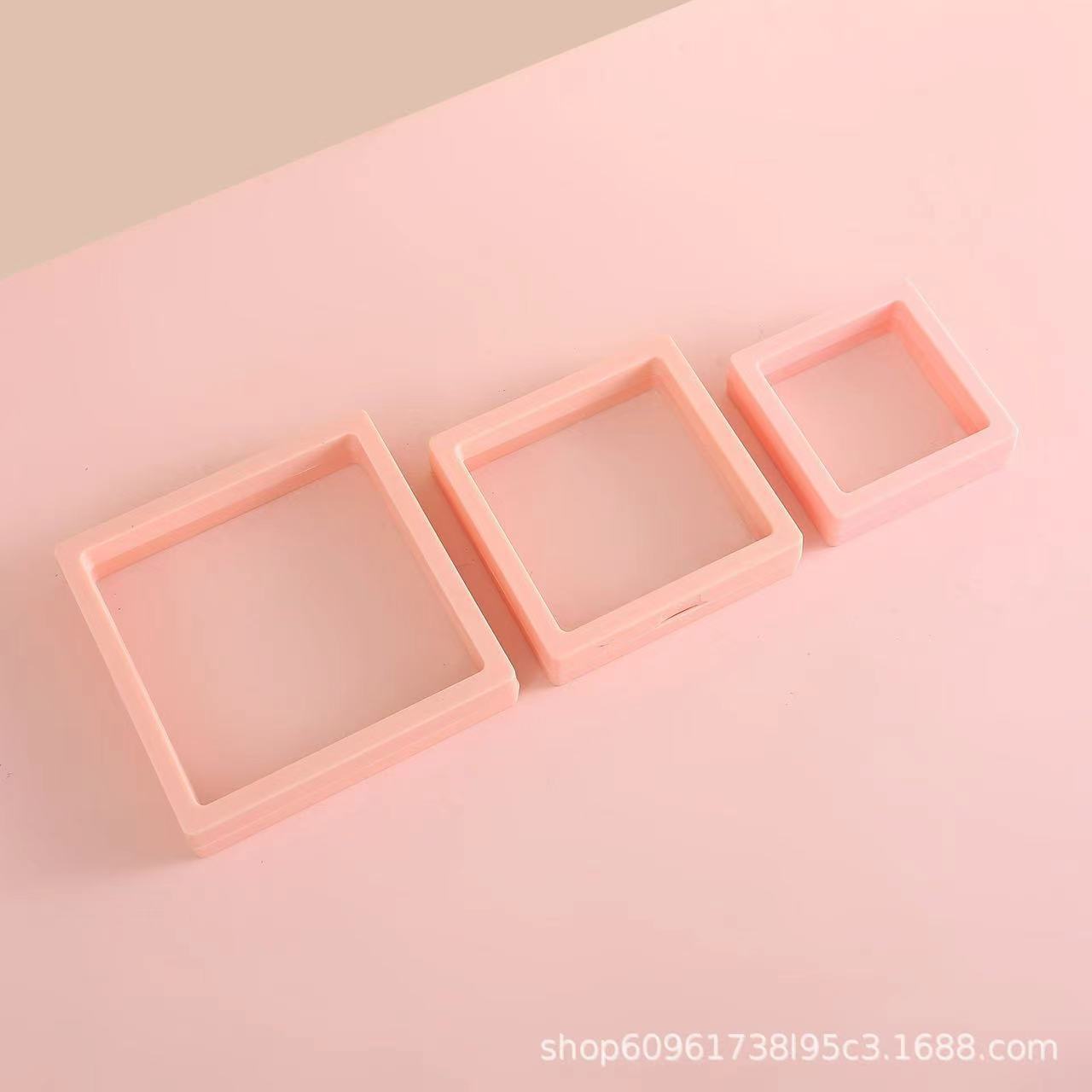 Caja de joyería PE caja de almacenamiento de brazaletes caja de exhibición de joyería caja de suspensión caja de película de papel elástica transparente para usar armadura