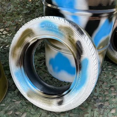 Non-industrial tires defense sensory training equipment - exclusive-diameter-53-55cm-blue-camouflage