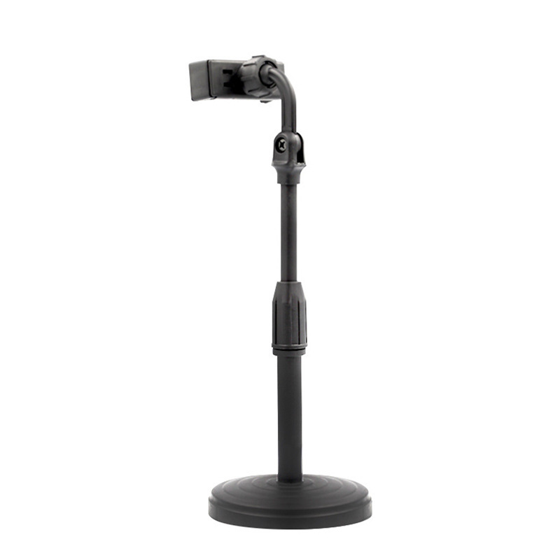 Disc mobile phone bracket lazy live mobile phone clip desktop retractable lifting rotating selfie stand watching TV stand