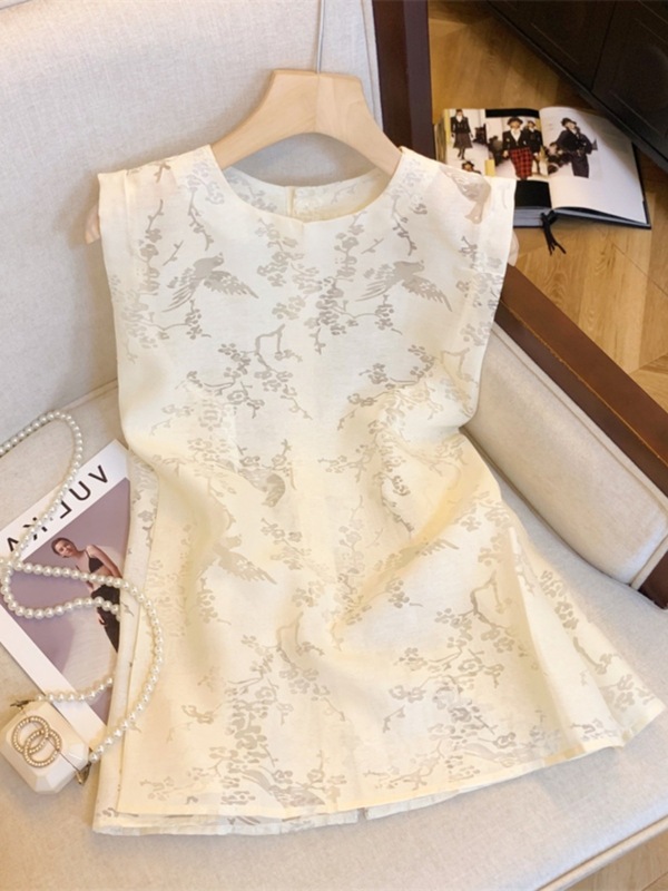 カウンター撤去ビッグブランドカットラベルレディース国民風ノースリーブ刺繍ベストベストレディース夏シングルブレストスリムトップ|undefined