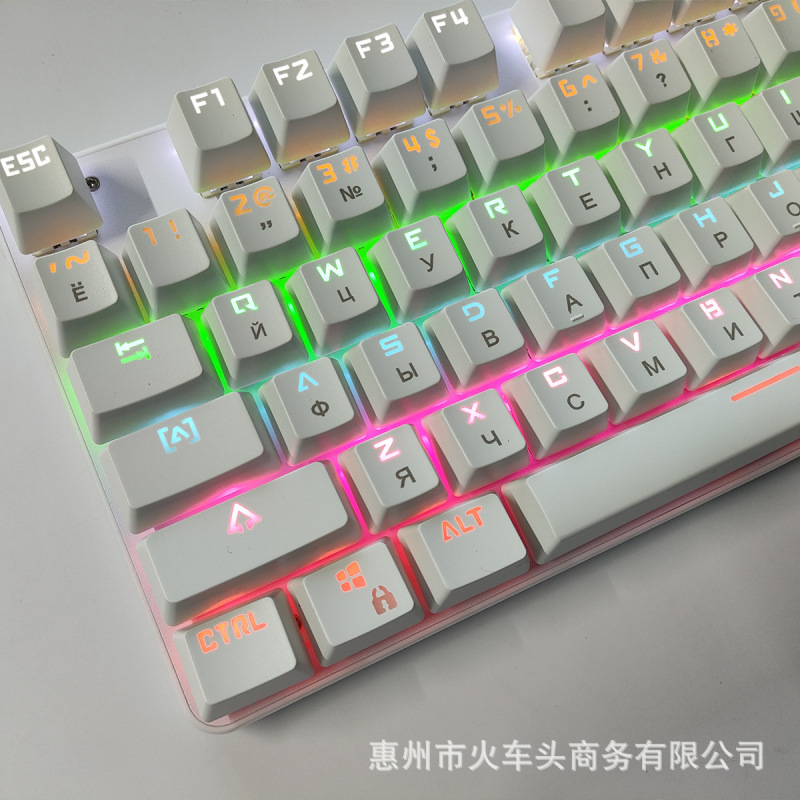[ロシア語キーボード] レトロラウンドスチームパンクノブメカニカルキーボードクロスボーダー直販87/104キー在庫あり|undefined
