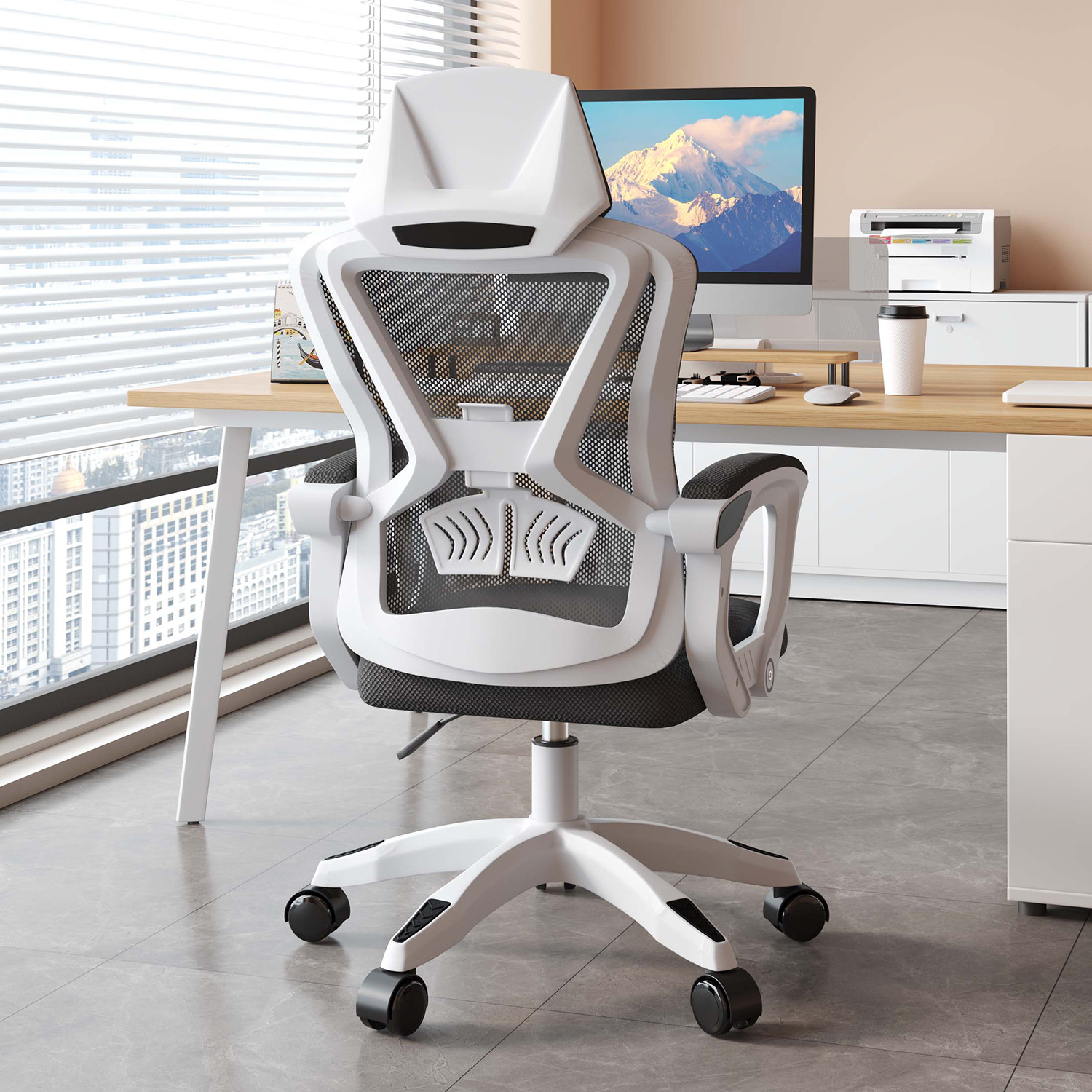 Office Chair for Lunch Break, Reclining Home Comfort, Sedentary Computer Chair, Dormitory Ergonomic Chair, Waist-Protecting Gaming Swivel Chair