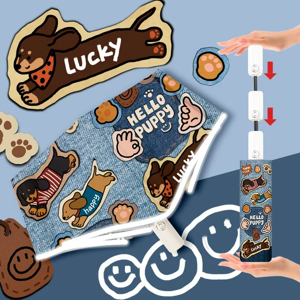 Rounded Rounded Children's Umbrella Safety Automatic Anti-rebound Sunny and Rain Dual-purpose Folding Umbrella for Primary School Students