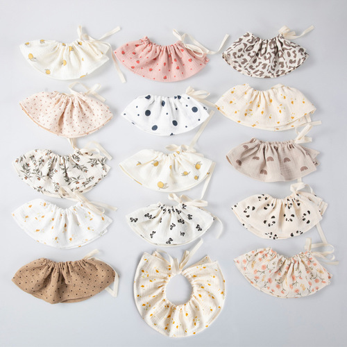 360 adjustable ins pure cotton gauze saliva napkin type A baby newborn saliva bib female baby bib bib