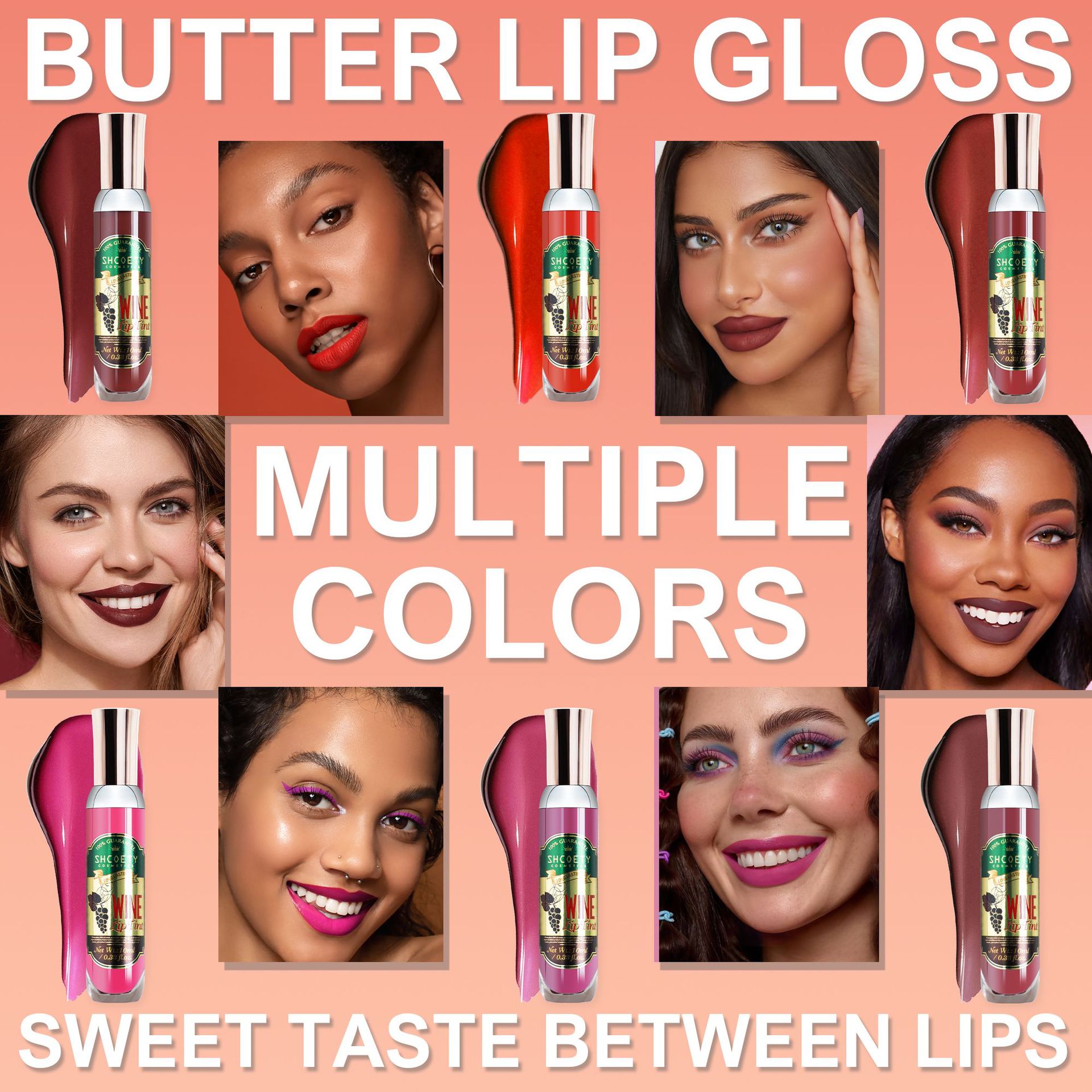 Cross-border lip gloss, red wine bottle, makeup, lip dye, non-fading lips, matte, frosted velvet lip gloss, liquid lipstick undefined