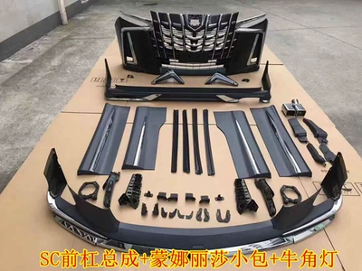 Big Surrounded | Alphard, modified wide-body kit, SC front - sc-front-bumper-assembly-7-shaped-lights-front-lip-door-panels-rear-lip