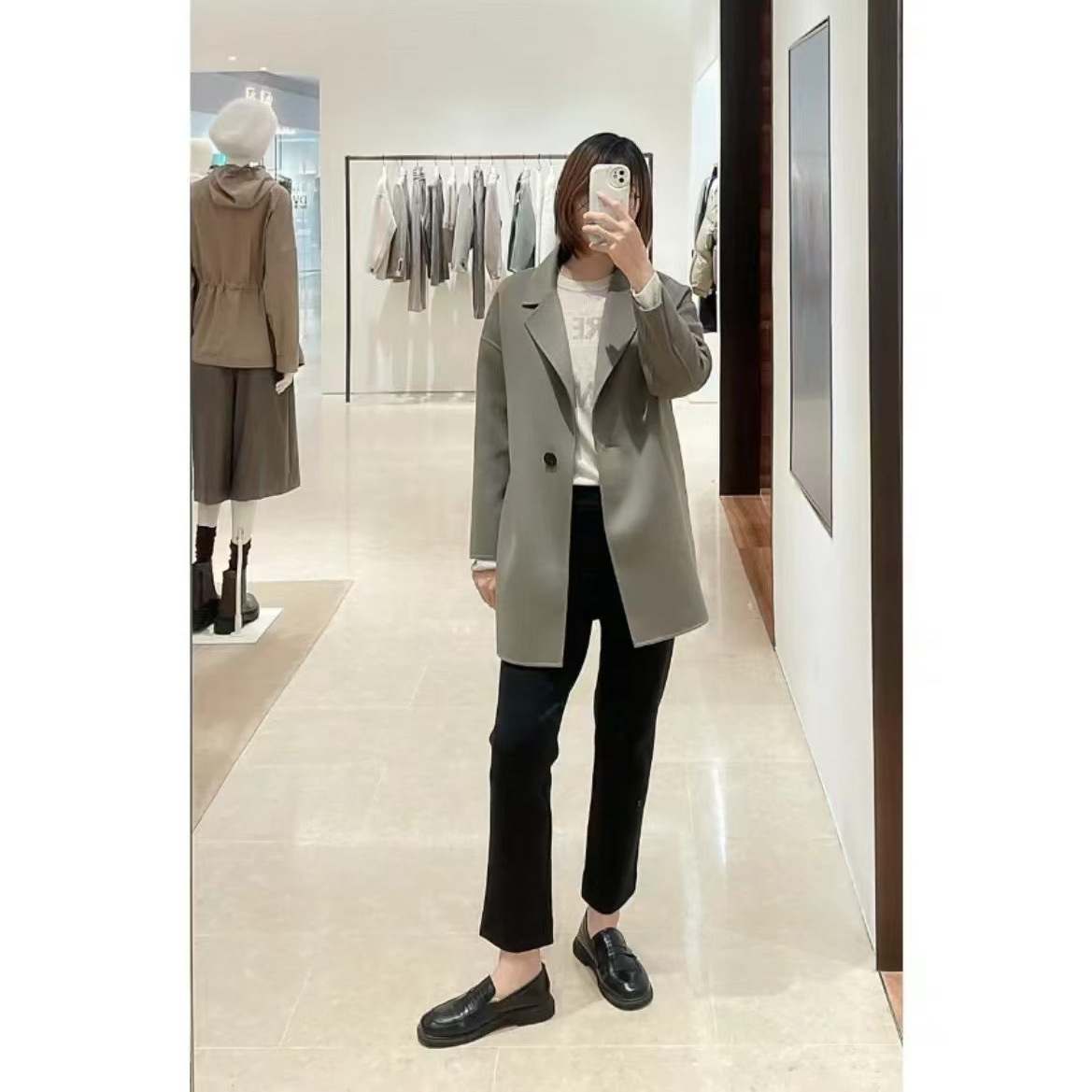 【亏清260】小禾原厂出货羊毛大衣女高级感中长款小个子毛呢外套