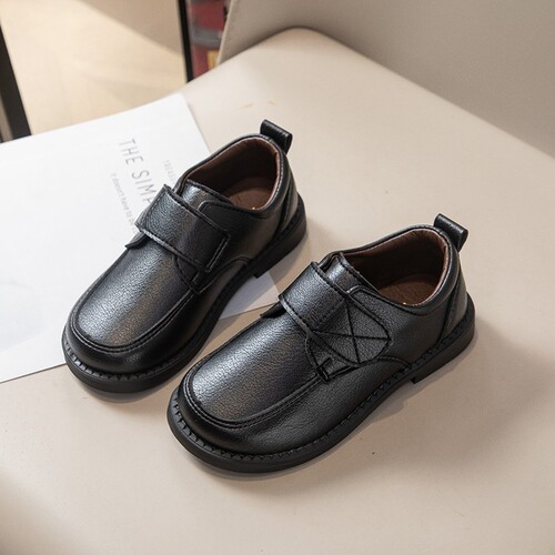Children's leather shoes, boys 'soft-soled leather shoes, black performance shoes, children's British style, boys' catwalk fashion dress shoes