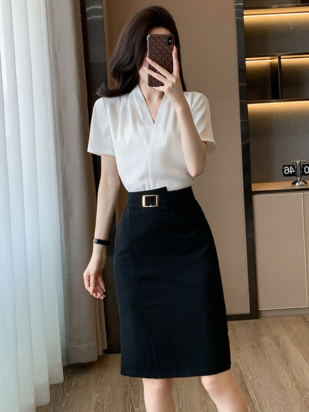 Professional summer shiffon elegant shirt for work
