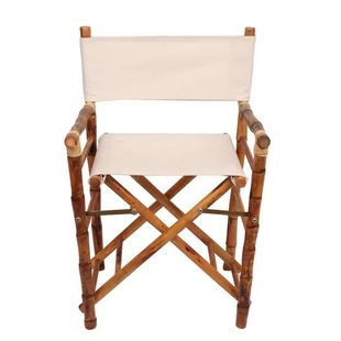 Bamboo Wooden Director Chair Solid Wood Beach Chair Bamboo Folding Chair Outdoor Leisure Portable Wooden Garden Chair