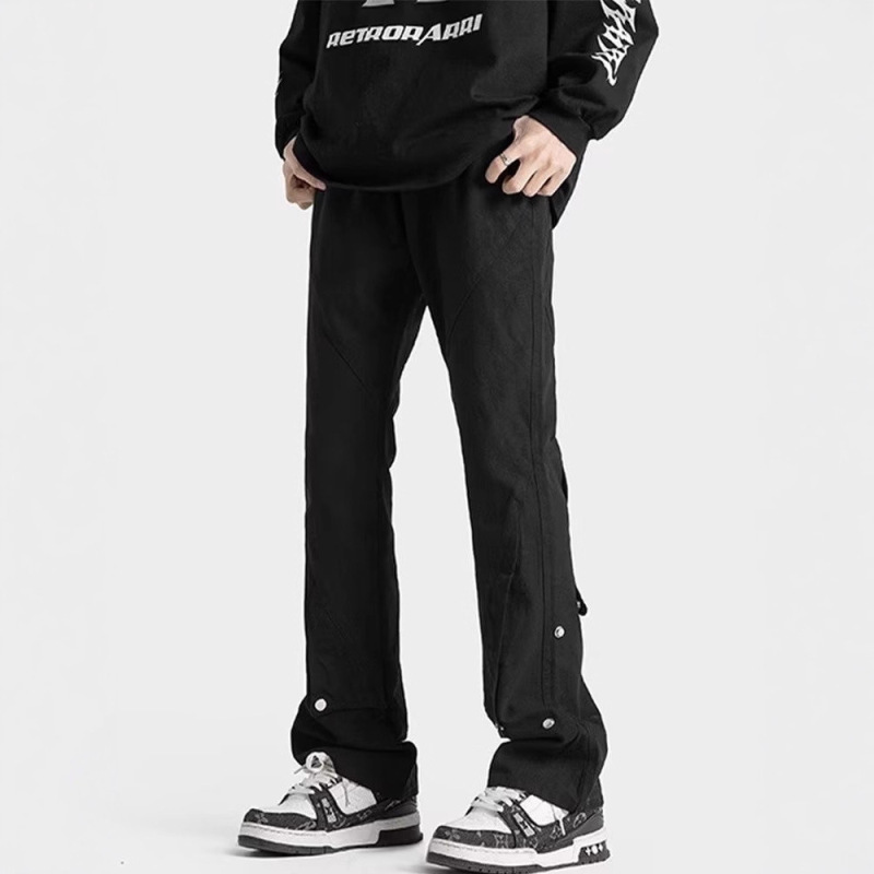 American Functional Cargo Pants for Men, Autumn High Street Design, Slim Fit, Slightly Flared Pants, Trendy Brand, Loose and Versatile Casual Pants