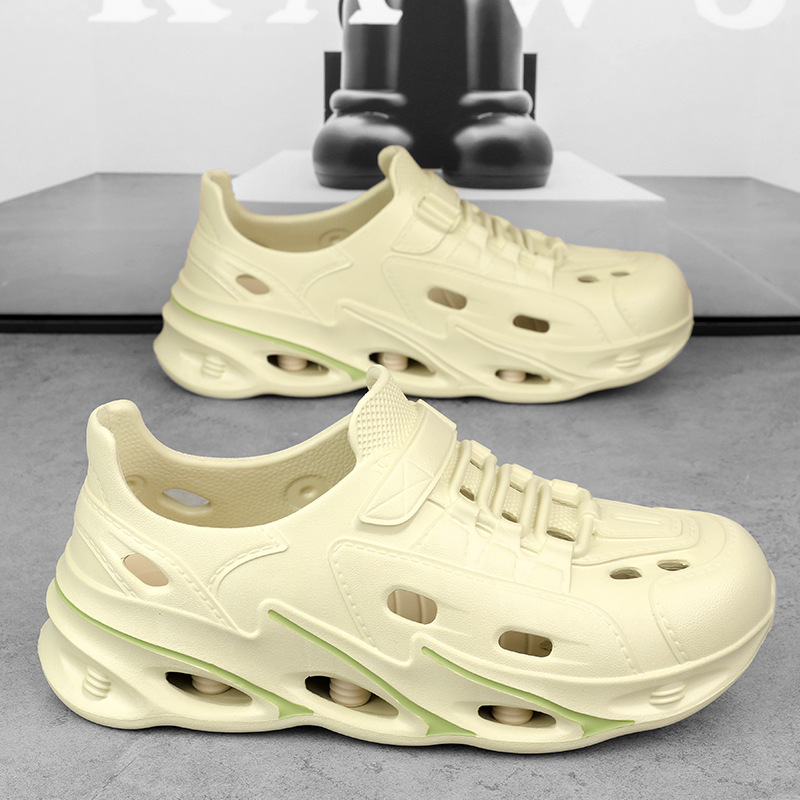 Sandalias de plataforma transfronteriza de verano, tendencia deportiva para hombres, pantuflas con todo incluido, zapatos de playa antideslizantes y transpirables