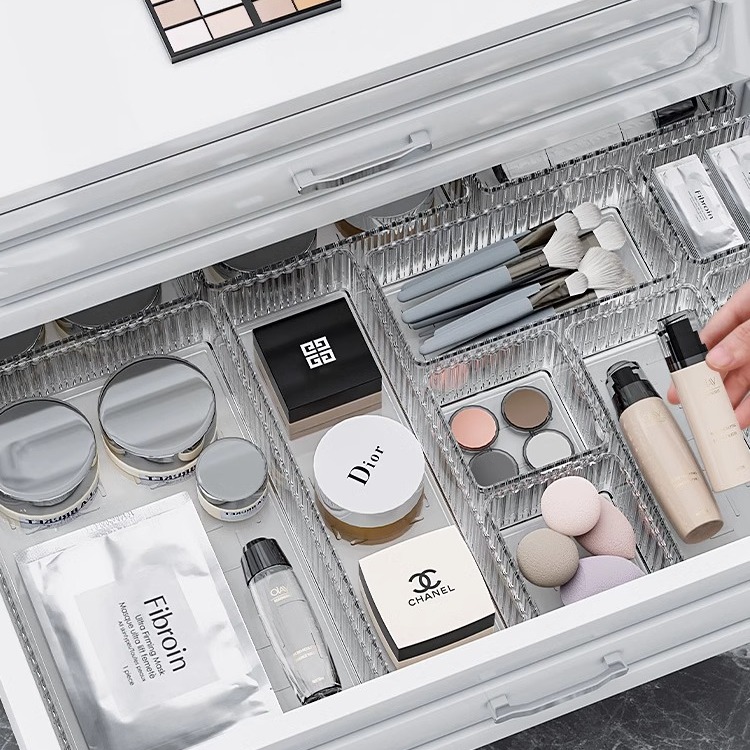 Drawer -type separation storage box Turn into built -in division of cosmetics, shelf, dormitory student Yayli Small