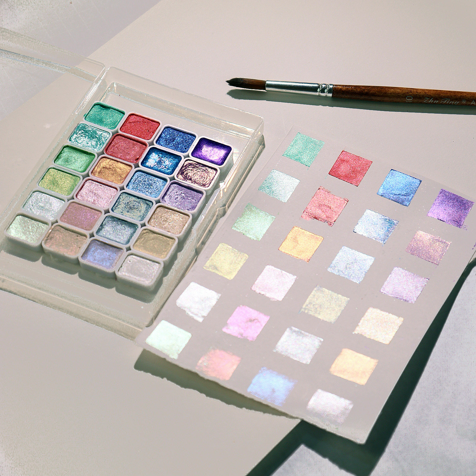 Shi color fábrica directa perla acuarela 24 color viento y rili 1mL pintura sólida nail art envolver flor pintura