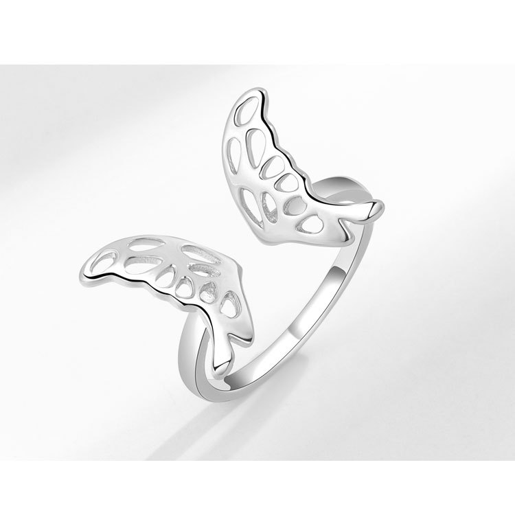 Simple Style Butterfly Copper Hollow Out Rings 1 Piece