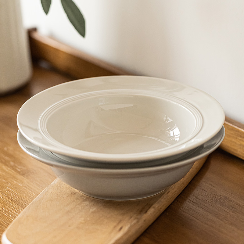 Tazón de sombrero de paja retro japonés Tazón de cerámica de alto valor Tazón de comedor occidental Tazón de postre Tazón de pasta Tazón de cocina casera Vajilla al por mayor