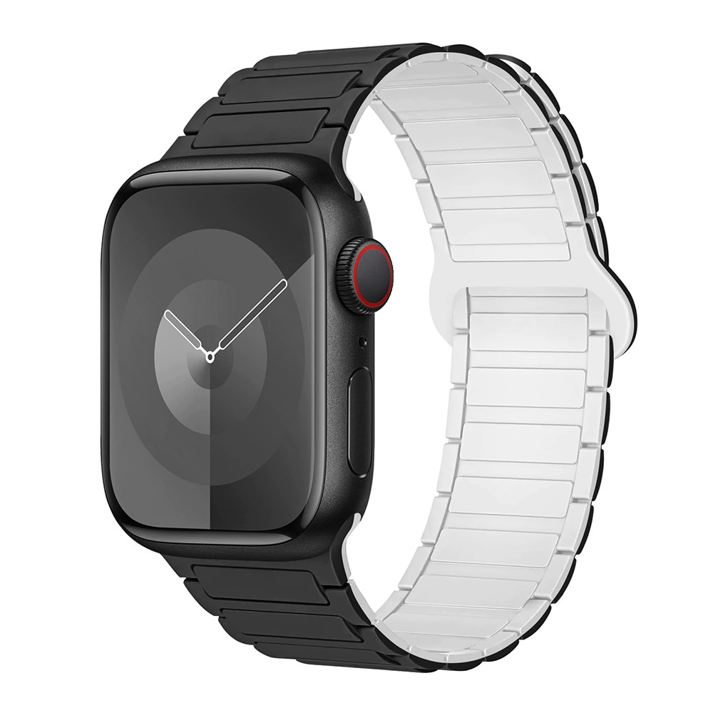 Подходит для Apple Watch1-11 поколения/Ultra3/SE3 второго поколения три бусины силиконовый магнитный ремешок