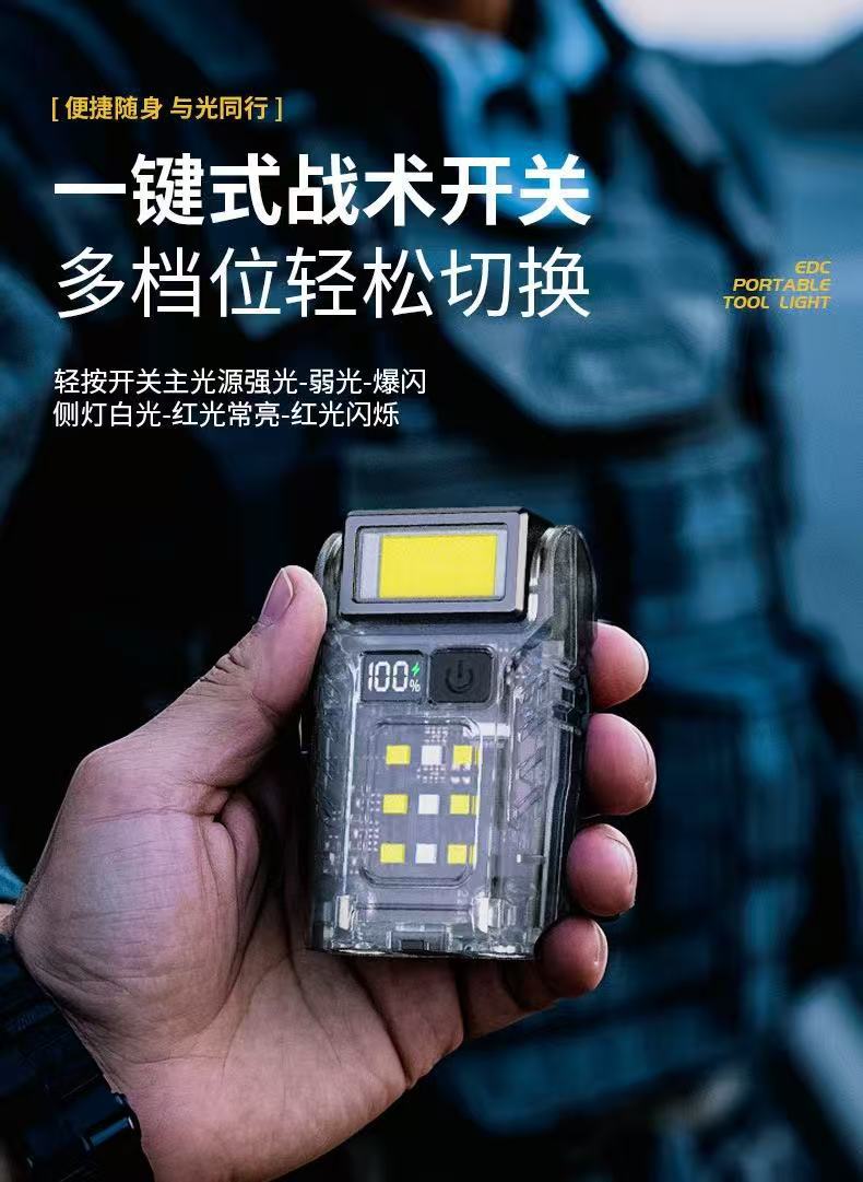 Cross-Border Led Work Light Cap Clip Light Flashlight Magnetic Multi-Function Auto Repair Light Work Light Cob Electric Display Portable