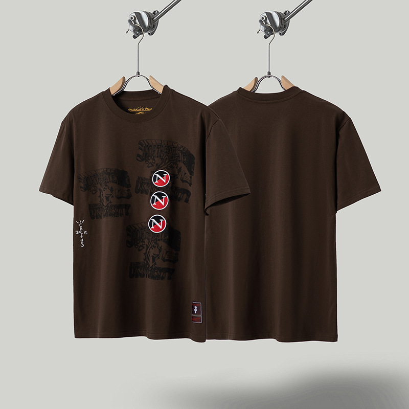 Travis de manga corta M mark Scott pequeño pato amarillo cactus relámpago rap tour TS pareja conjunta camiseta de hip-hop