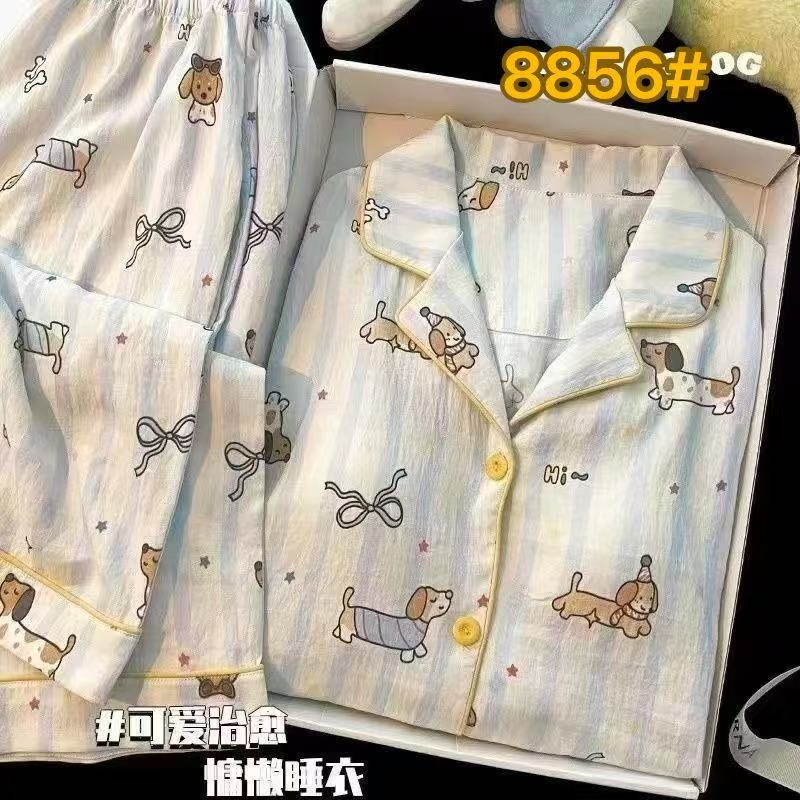 Al por mayor transfronterizo KT gato pijama mujer primavera y otoño nubes algodón manga larga 2026 nuevo juego de ropa de hogar encantadora super caliente