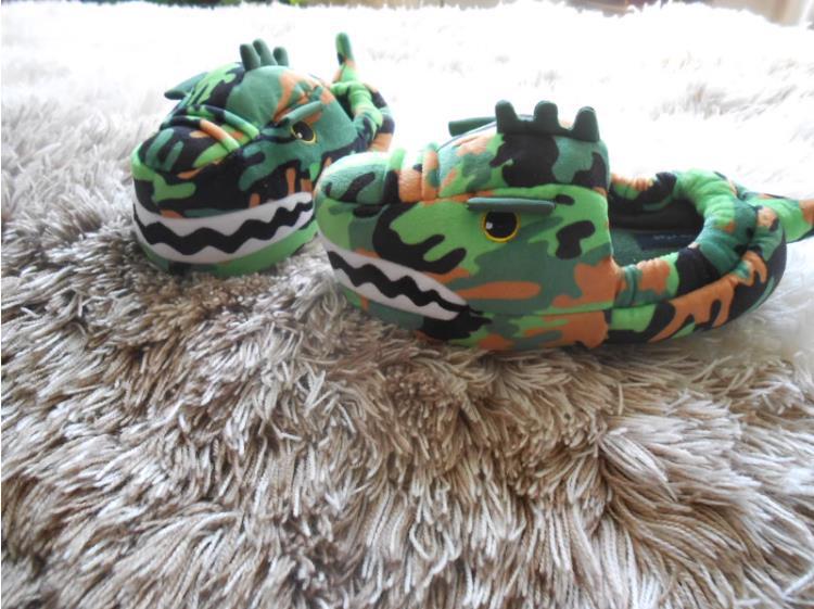 Cartoon camouflage indoor keep warm non-slip slippers