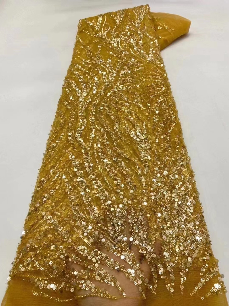 Vestido DE BODA francés tela tubo lentejuelas bordado nupcial ropa malla encaje francés encaje JX2353
