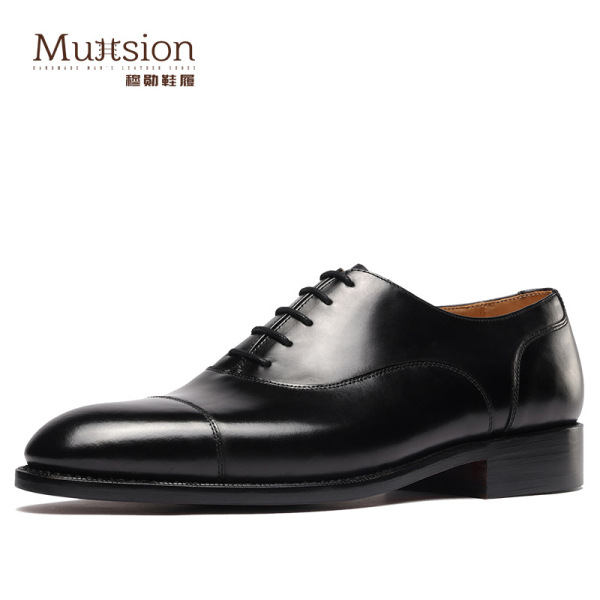 T012 [a generation of hair] three joint leather shoes men's round head business dress men's shoes black British Oxford shoes small size