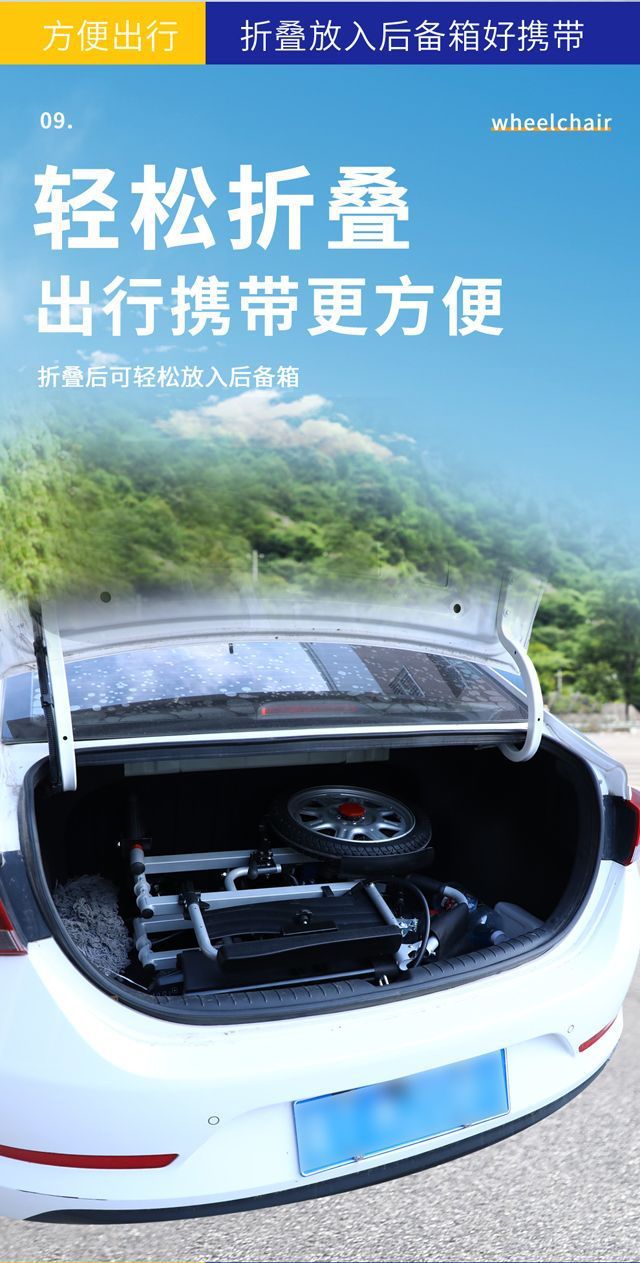 Electric Wheelchair, Smart, Automatic, Portable, Folding for Elderly/Disabled