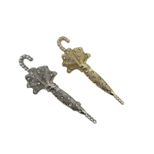 Creatively designed umbrella brooch, Korean style retro personality, versatile fashion suit pin, collar pin, men's and women's corsage
